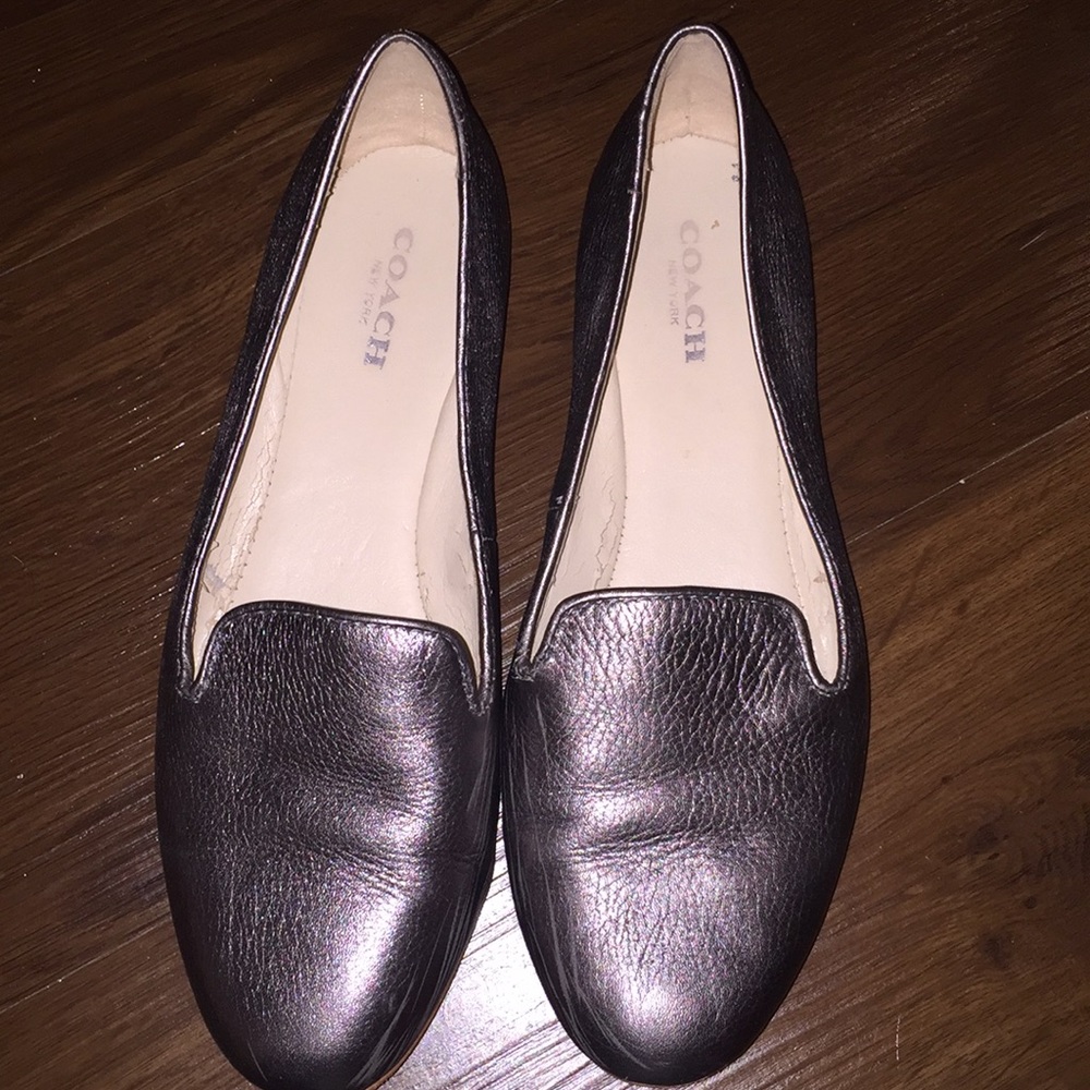 Metallic Coach Carrie loafers